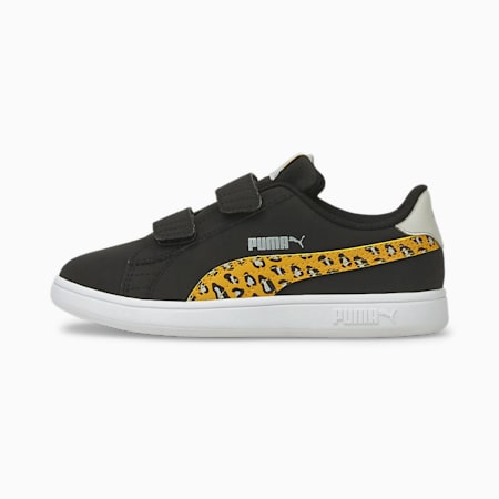 Smash v2 Roar V Kids' Sneakers, Puma Black-Mineral Yellow, small-AUS