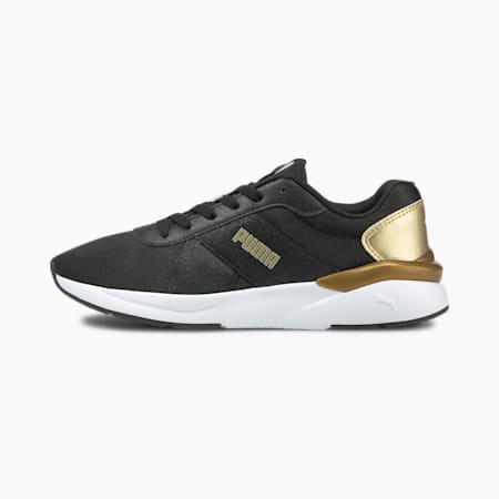 Rose Metallic Pop Women's Sneakers, Puma Black-Puma Team Gold, small-AUS