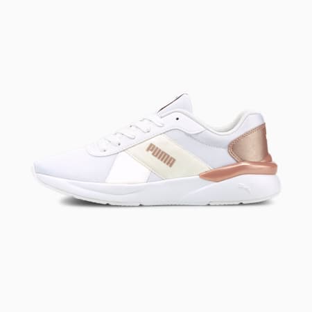 Sepatu Sneaker Wanita Rose Metallic Pop, Puma White-Rose Gold, small-IDN
