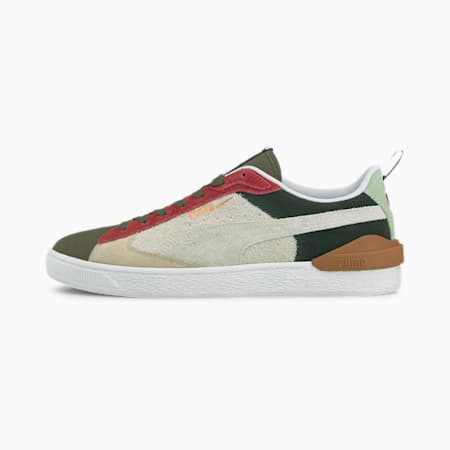 Suede Bloc WTFormstrip Sneakers, Grape Leaf-Puma White, small-AUS