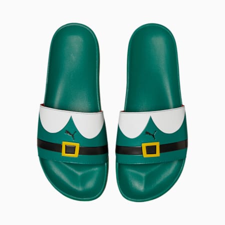 puma slides green