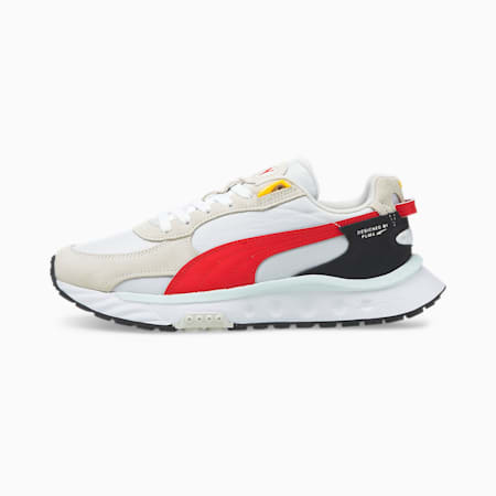 Wild Rider Rollin' Sneakers, Vaporous Gray-Puma White-High Risk Red, small-AUS