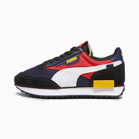 Baskets Future Rider Splash enfant et adolescent, PUMA Navy-For All Time Red, small