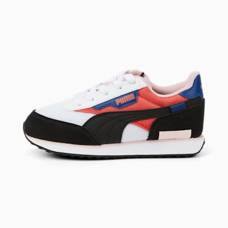 Baskets Future Rider Splash enfant, Salmon-Puma White-Puma Black, small-DFA