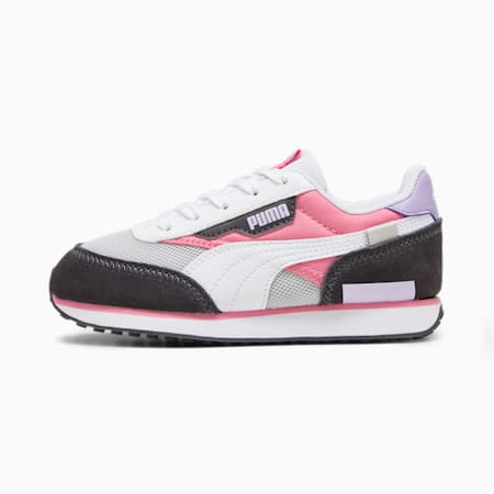 Future Rider Splash Kids' Trainers, Ash Gray-Strawberry Burst, small