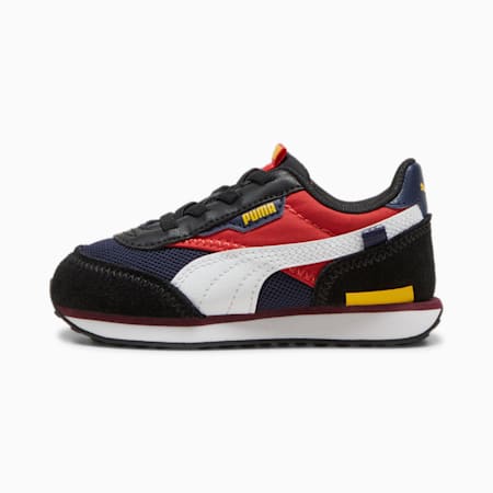 Future Rider Splash AC Babies' Trainers, PUMA Navy-For All Time Red, small