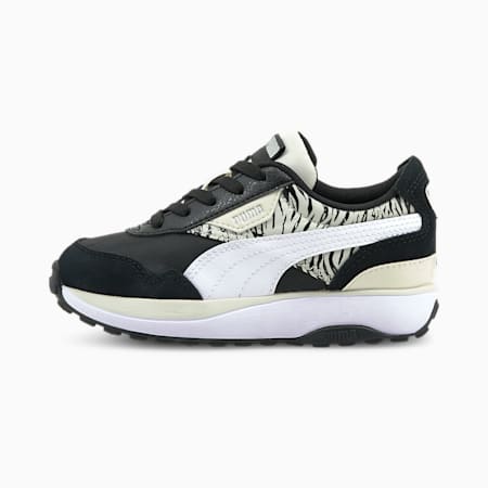 Cruise Rider Roar Kids' Sneakers, Puma Black-Ivory Glow, small-AUS