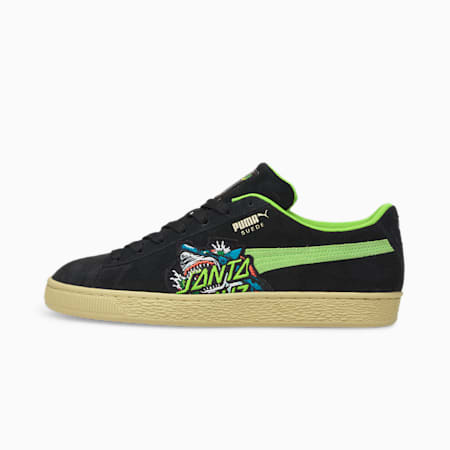 PUMA x SANTA CRUZ Suede Shark Sneakers, Puma Black-Green Flash-Deep Wisteria, small-AUS