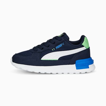 נעלי ספורט Graviton AC לילדים, PUMA Navy-PUMA White-Summer Green-Victoria Blue, small-DFA