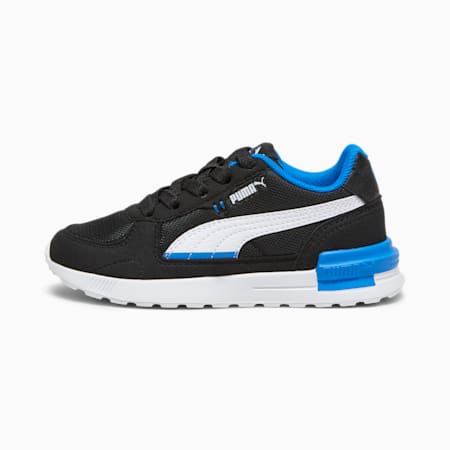 Graviton AC Kids' Trainers, PUMA Black-PUMA White-Racing Blue, small