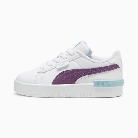 Jada Little Kids' Sneakers, PUMA White-Crushed Berry-Turquoise Surf, small