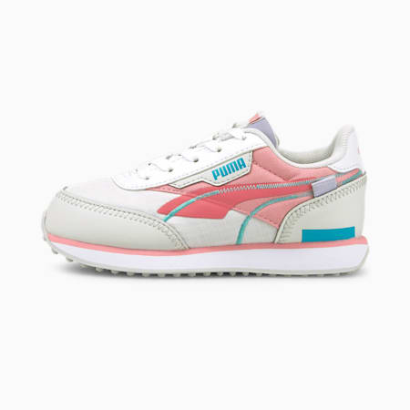 Future Rider Twofold Kids Trainers Puma White Nimbus Cloud Paradise Pink Puma Age 4 8 Years Puma Slovakia