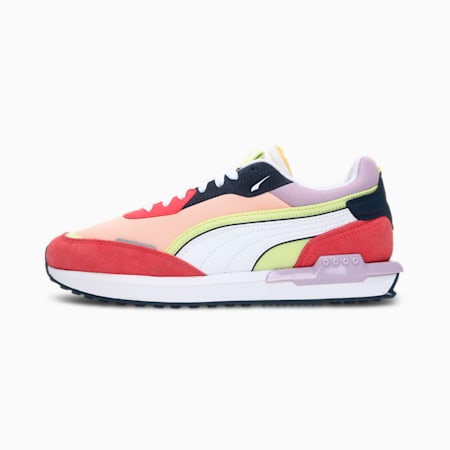 City Rider Unisex Sneakers, Peach Parfait-Puma White-Paradise Pink, small-IND