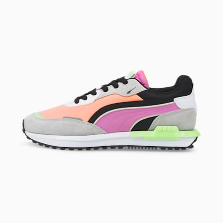 City Rider Trainers, Gray Violet-Fizzy Melon, small
