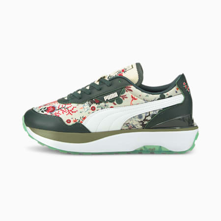 PUMA x LIBERTY Cruise Rider NU Women's Sneakers, Green Gables-Puma White, small-AUS