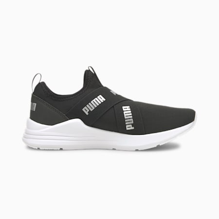 Wired Run Slip-On Women's Trainers, Puma Black-Puma Silver, small-THA