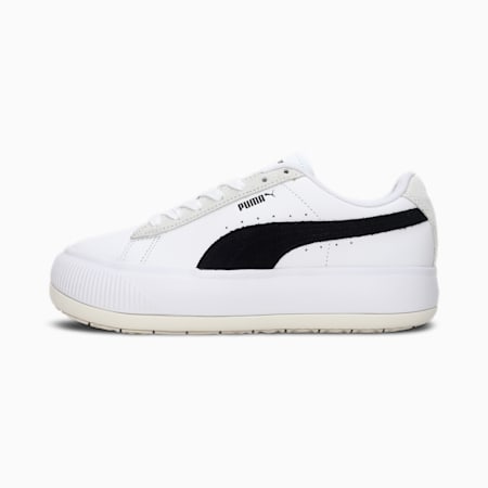 Suede Mayu Mix Women's Sneakers, Puma White-Marshmallow-Puma Black, small-IND