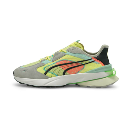 PUMA x PWRFRAME OP-1 Abstract Unisex Sneakers, SOFT FLUO YELLOW-Quarry-Marshmallow, small-IND