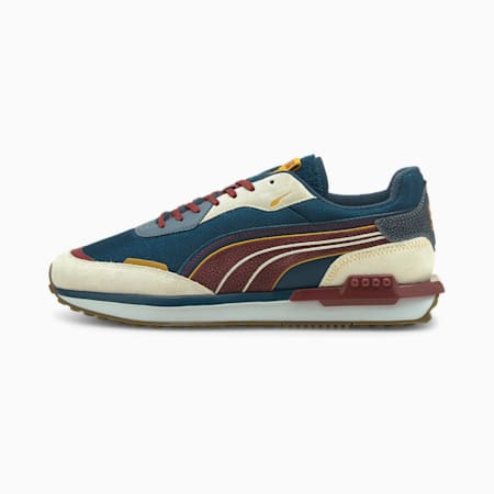 City Rider P. Uni Sneakers, Ivory Glow-China Blue-Intense Red, small-AUS
