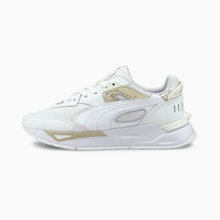 Mirage Sport Metal Women's Trainers, Puma White-Puma Team Gold, small-PHL