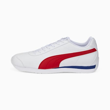Turin III Trainers, Puma White-High Risk Red-Limoges, small-PHL