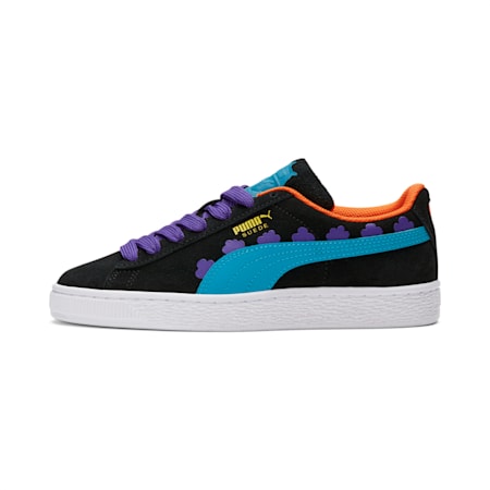 Suede Rugrats Youth Trainers, Puma Black-Caribbean Sea, small