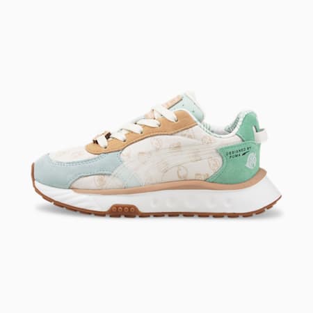 PUMA x Animal Crossing™: New Horizons Wild Rider Kids' Sneakers, Light Sky-Whisper White, small-AUS