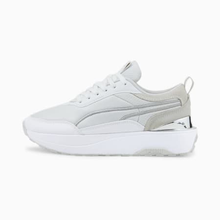 Cruise Rider Metallic Women's Sneakers, Puma White-Puma Silver, small-AUS