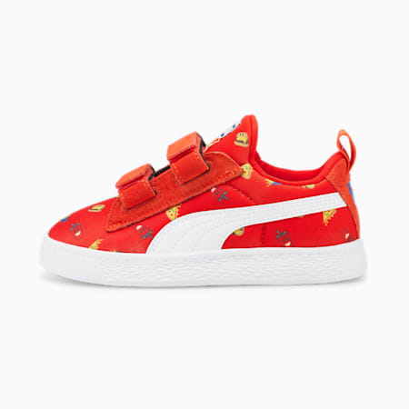 Suede Light-Flex Foodies Kids' Trainers, Puma Red-Puma White, small-PHL