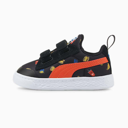 Suede Light-Flex Foodies Babies’ Trainers, Puma Black-Puma Red, small-SEA