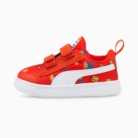 Suede Light-Flex Foodies Babies’ Trainers, Puma Red-Puma White, small-PHL