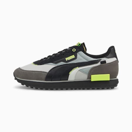 Future Rider Displaced sportschoenen, Gray Violet-Puma Black-Lime Squeeze, small