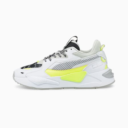 RS-Z Visual Effects Youth Trainers, Puma White-Puma Black-Yellow Alert, small