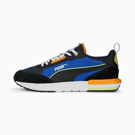 รองเท้ากีฬา R22, PUMA Black-PUMA Black-Royal Sapphire-Clementine, small-THA