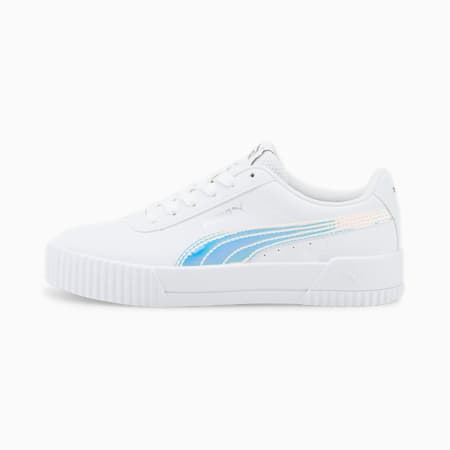 Carina Holo Sneakers Youth, Puma White-Puma Silver, small-PHL