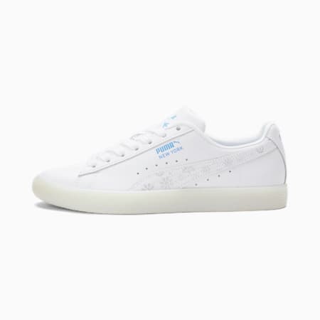 Clyde Flagship Women's Sneakers, Puma White-Puma Silver, small