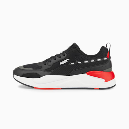 X-Ray2 Square Signature Sneakers, Puma Black-Puma Black-Puma White-High Risk Red-Dark Shadow, small