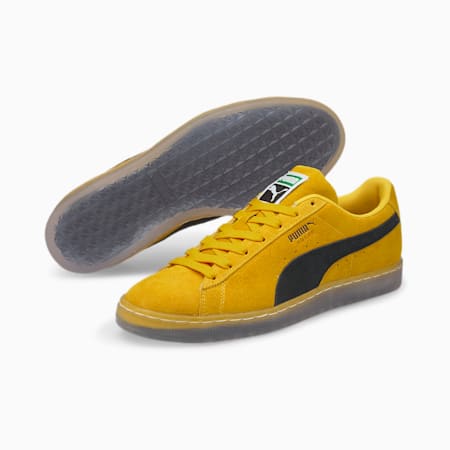 Suede Translucent Sneakers, Spectra Yellow-Puma Black, small-AUS
