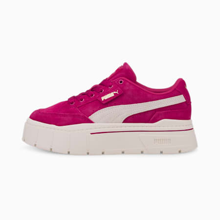 Mayze Stack Suede Sneakers Women, Festival Fuchsia, small-SEA