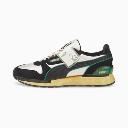 white puma shoes with gold