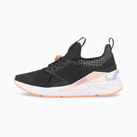 Muse X5 Crystal Galaxy Women's Sneakers, Puma Black-Puma White-Peach Pink, small-IND