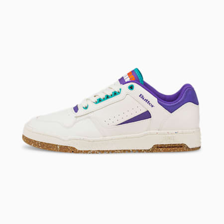 PUMA X BUTTER GOODS Slipstream Lo Leather Men Sneakers, Whisper White-Prism Violet-NAVIGATE, small-IND