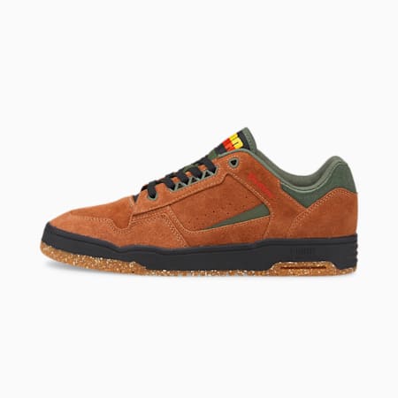 PUMA x BUTTER GOODS Slipstream Lo Suede Trainers, Mocha Bisque-Puma Black-Thyme, small-THA