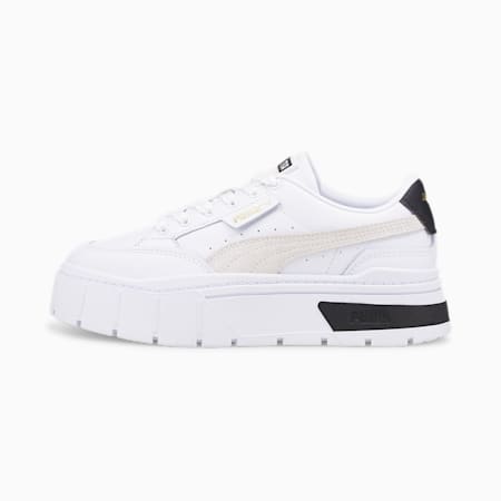 Mayze Stack sneakers voor dames, Puma White-Vaporous Gray, small