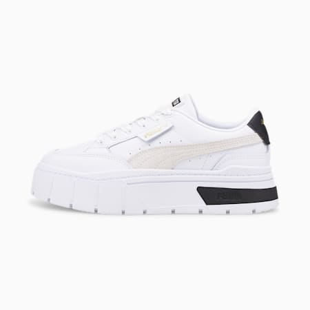 Mayze Stack Sneakers Women, Puma White-Vaporous Gray, small