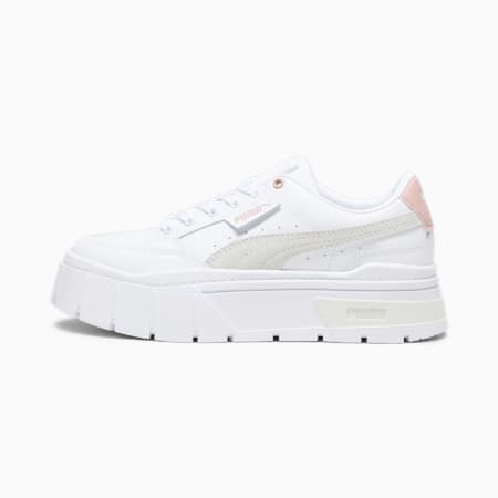 Mayze Stack Sneakers Women, PUMA White-Future Pink, small-THA