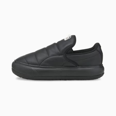 Suede Mayu Slip-On Leather Women's Sneakers, Puma Black-Pristine, small-AUS