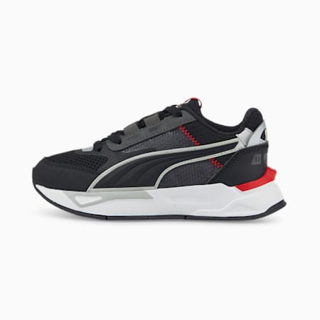 Mirage Sport Tech Kids' Sneakers, Puma Black-Dark Shadow-High Risk Red, small-AUS