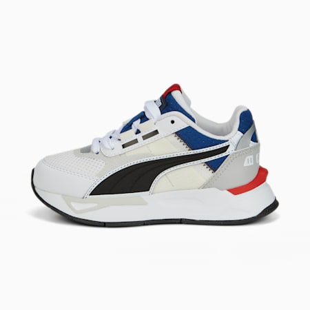 Mirage Sport Tech Kids' Trainers, Puma White-Blazing Blue, small-DFA