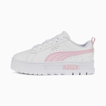 Baskets Mayze Leather Enfant, PUMA White-Pearl Pink-Vivid Violet, small-DFA